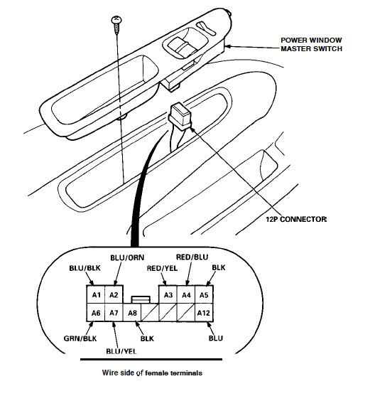 Wiring Diagram 1996 Honda Civic Si, Power Window Wiring Diagram Honda Civic